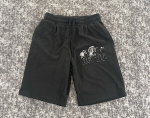AC/DC Men's Jogger Shorts Black Small Hard Rock Band Music Apparel